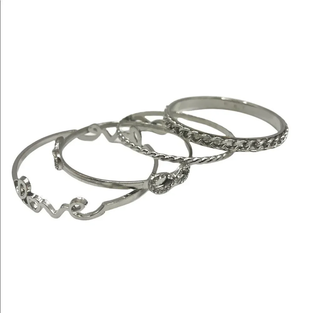 💍 Silver Bracelet Set 4-Piece💍 - Picture 4 of 7